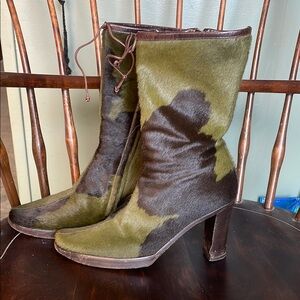 Vintage Ponyhair heeled boots